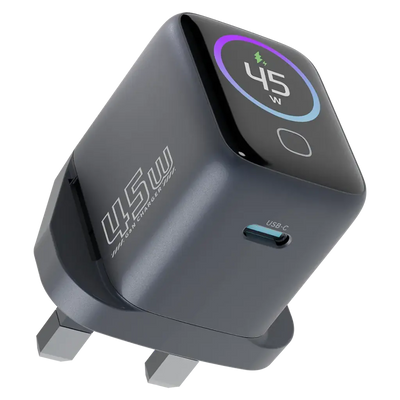 Powerology Voltflow 45W AVS GaN Wall Charger - Gray