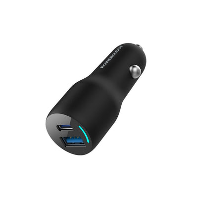 Powerology 35W PD + QC3.0 LED Dual Ports Car Charger