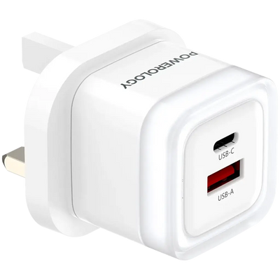 Powerology Dual-Port Fast Charging Adapter